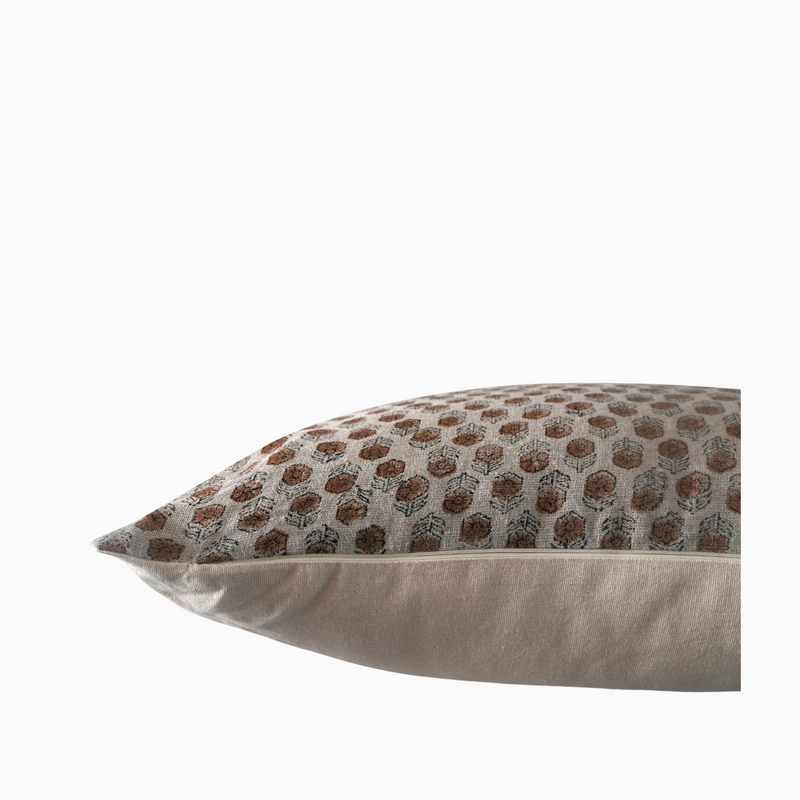 KURA- Indian Hand Block Linen Pillow cover