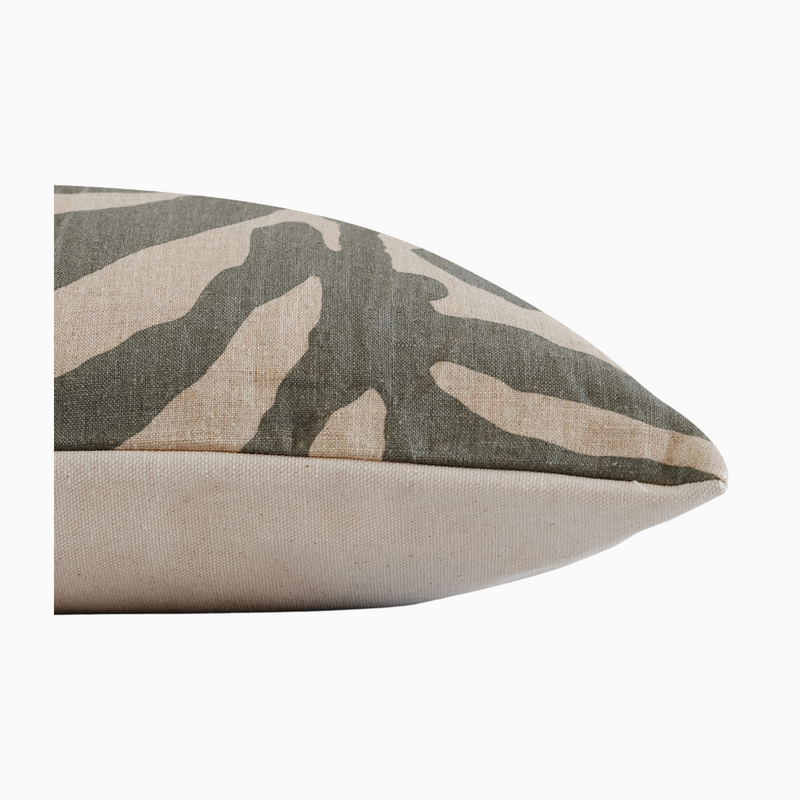 TIWALADE- Indian Hand Block Linen Lumbar Pillow Cover
