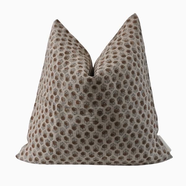 KURA- Indian Hand Block Linen Pillow cover