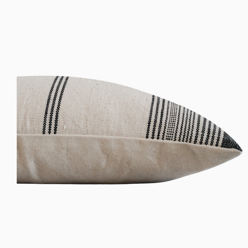 AKINYEMI- Woven Cotton Lumbar Throw Pillow Cover