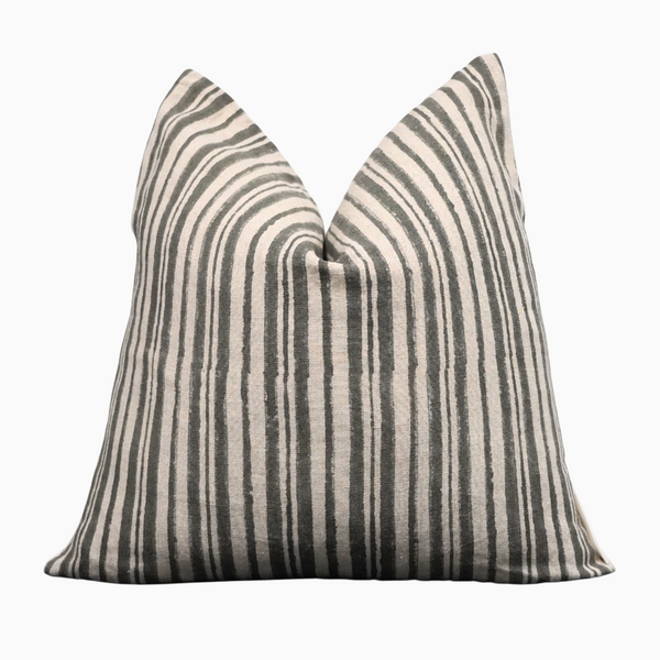 Temitayo - Indian Hand Block Linen Pillow Cover