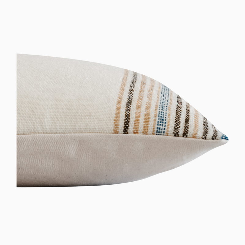 OLAMIDE- Vintage Lumbar Indian Wool Pillow Cover