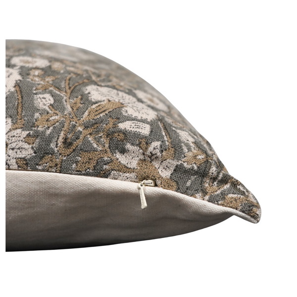 Yimika- Indian Hand Block linen Lumbar pillow  cover