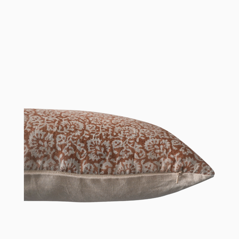 JUBA- Indian Hand Block Linen Pillow cover