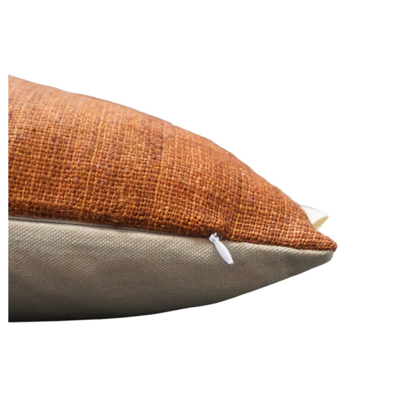 Senegal - Vintage Indian Wool Lumbar Throw Pillow Cover
