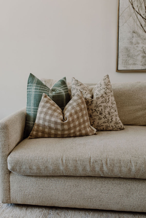 TOSOYE- Indian Hand Block linen Lumbar pillow  cover