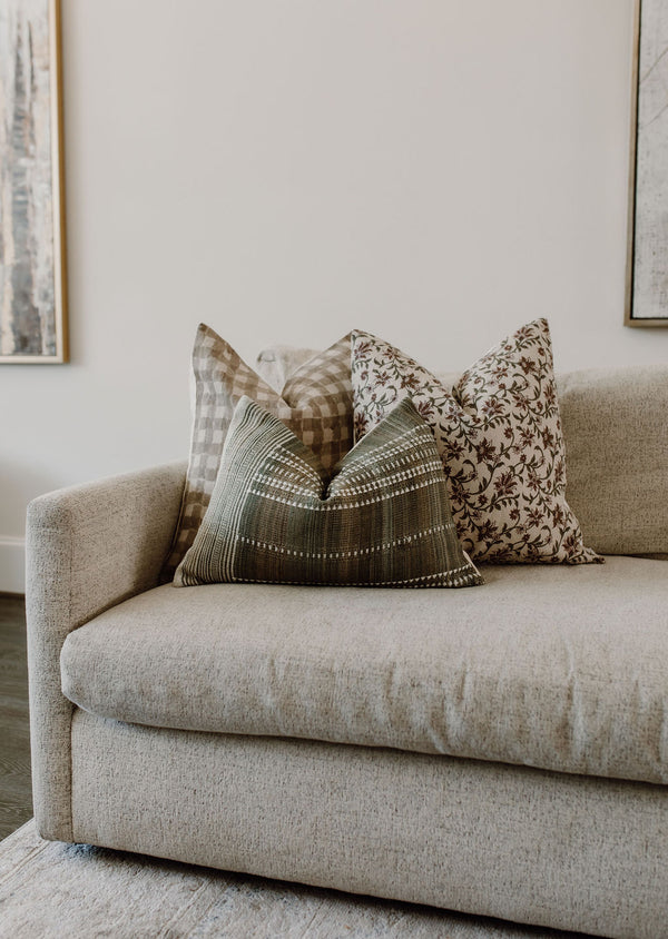 HALIMA - Indian Hand Block Linen Pillow Cover