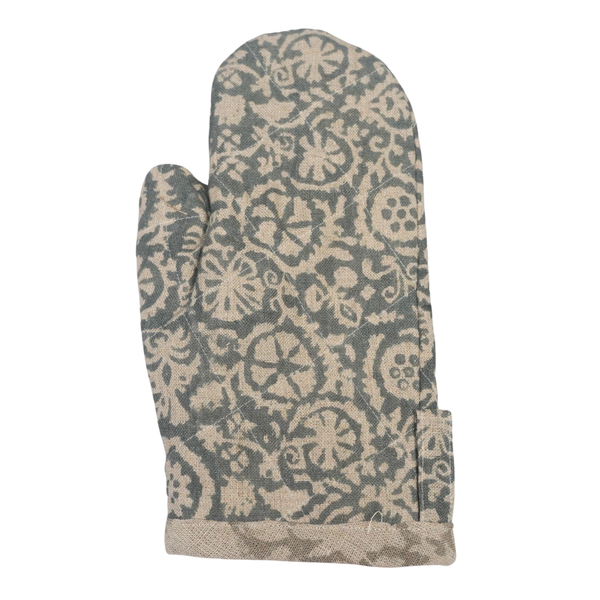 Grey Blue Oven Mitt-Single