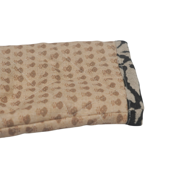 Brown Cream Oven Mitt-Single