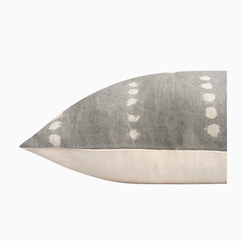 DAPO- Indian Hand Block linen Lumbar Pillow Cover