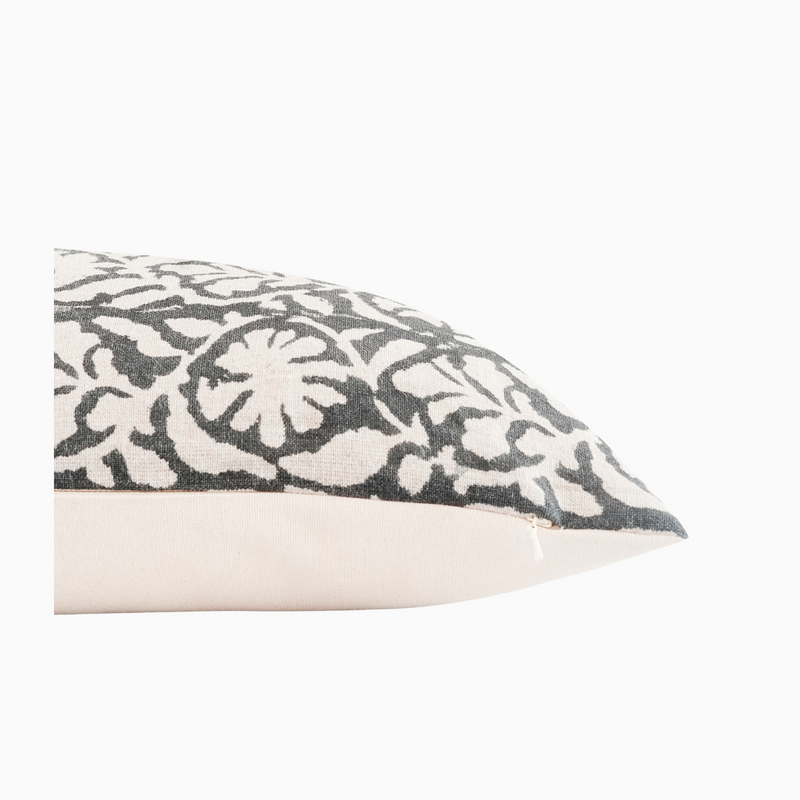 ADEAGBO - Indian Hand Block Linen Lumbar Pillow Cover