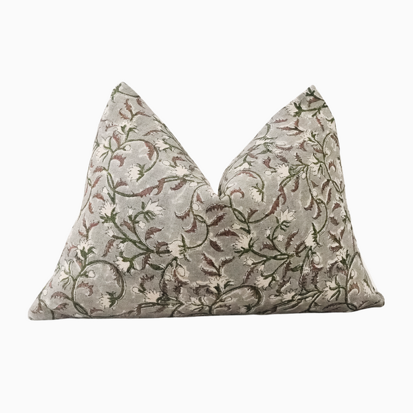 Feyisola- Indian Hand Block linen Lumbar pillow  cover
