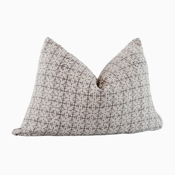 IFEOMA - Indian Hand Block linen Lumbar Pillow Cover