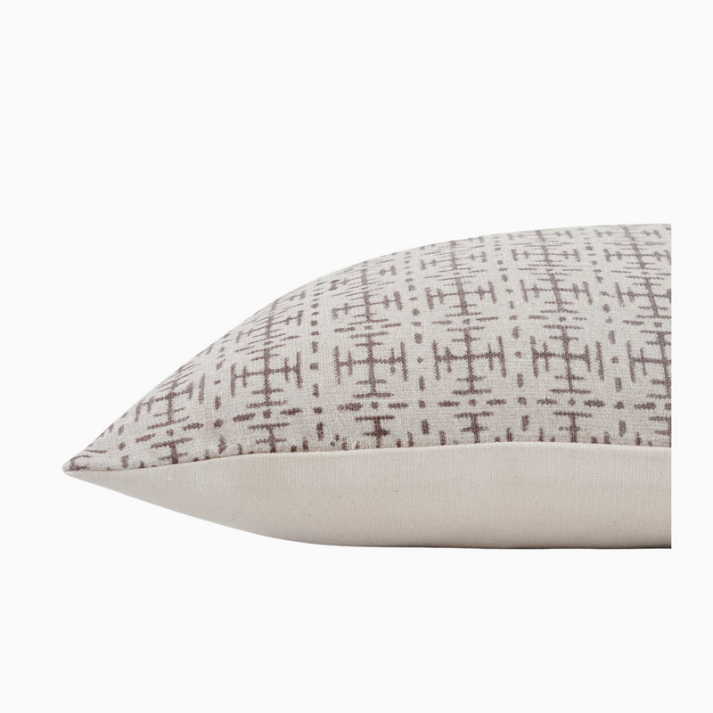 IFEOMA - Indian Hand Block linen Lumbar Pillow Cover