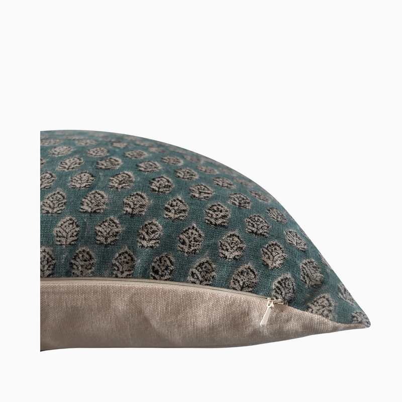 ONI- Indian Hand Block Linen Pillow Cover