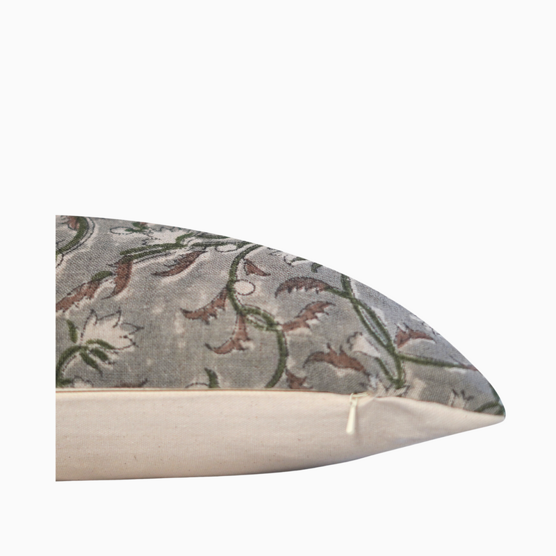 AYOTOLA-Indian Hand Block Linen Pillow Cover