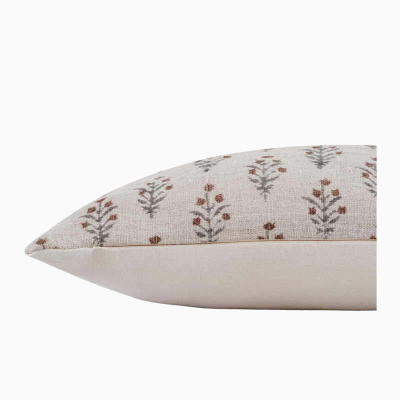 NIYE - Indian Hand Block Linen Lumbar Pillow Cover