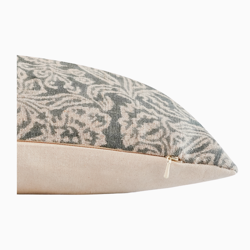 ADEDOYIN - Indian Hand Block linen lumbar Pillow Cover