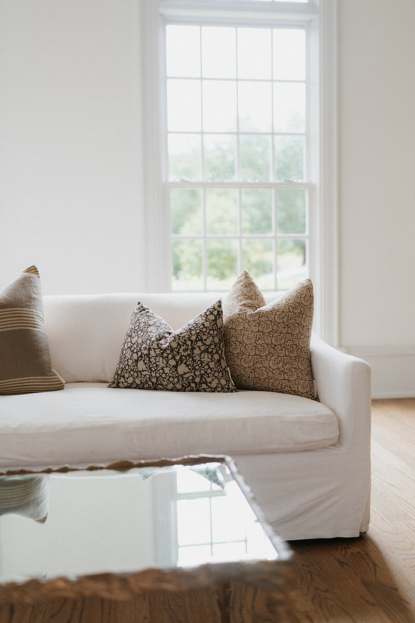 BUNMI - Indian Hand Block linen Lumbar Pillow Cover