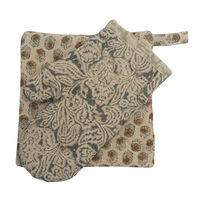 Fola Oven Mitt and Pot Holder Set
