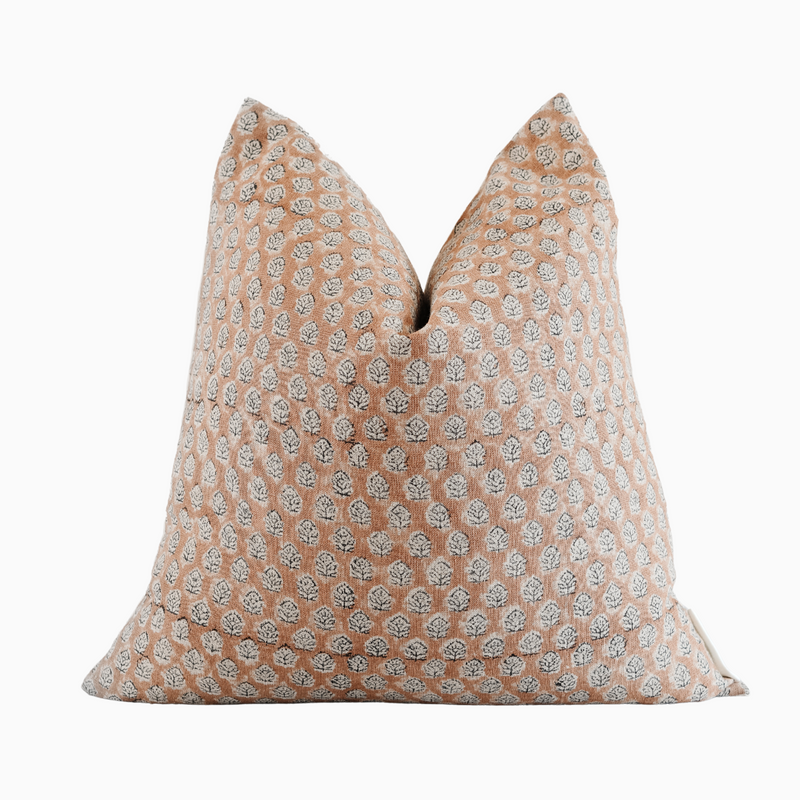 AFOLABI- Indian Hand Block Linen Pillow cover