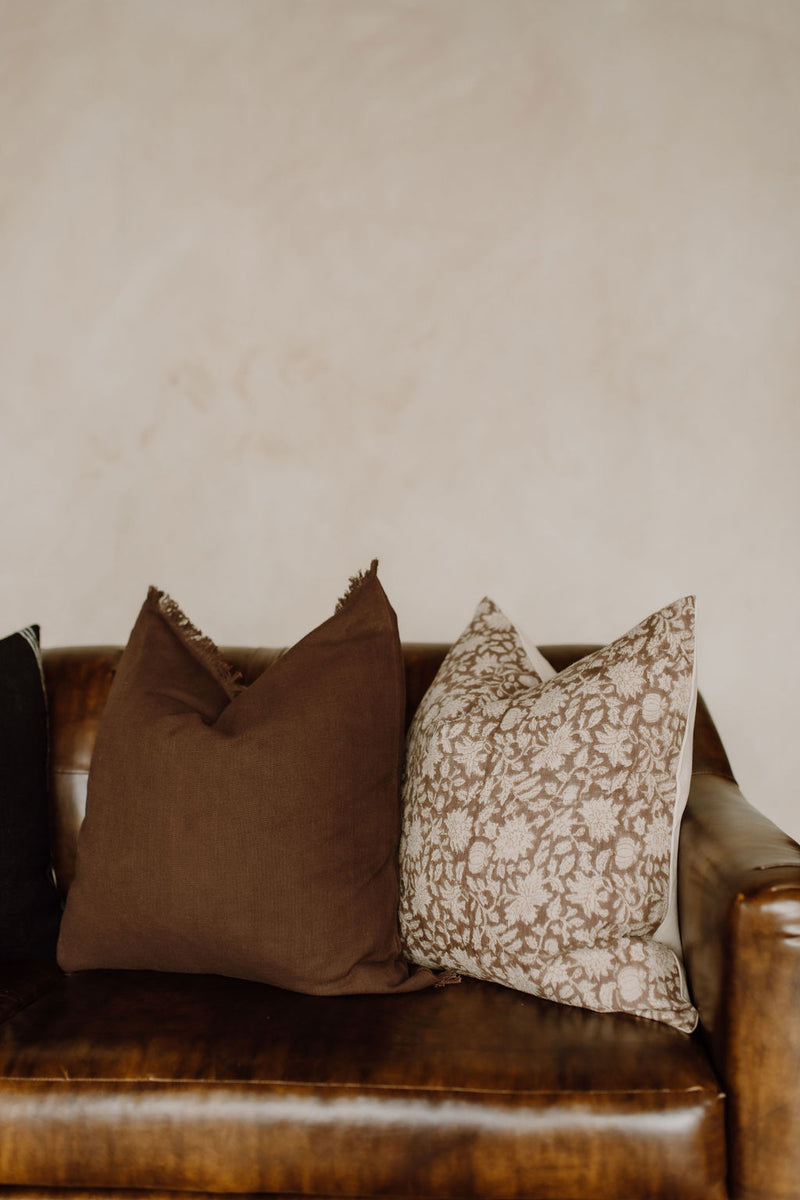DEMILADE- Indian Hand Block Linen Pillow cover