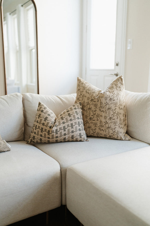 NDIDI- Indian Hand Block linen Lumbar Pillow Cover