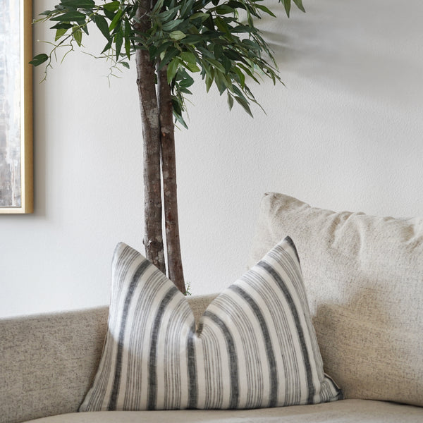 ITUNU- Indian Hand Block linen Lumbar pillow  cover