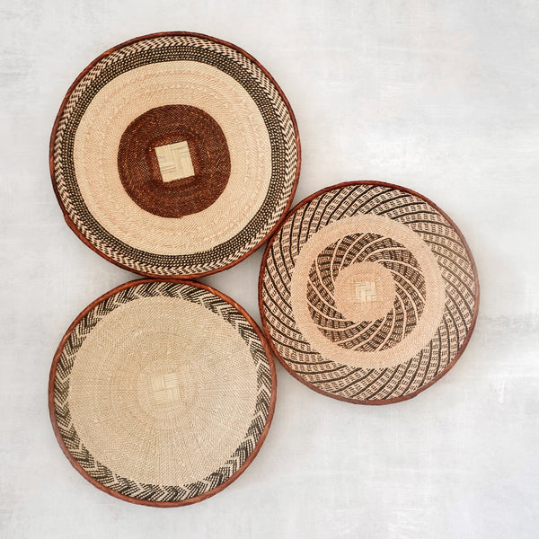 JIRAYO Handmade African Binga/Tonga Tribal Wall Baskets Decor