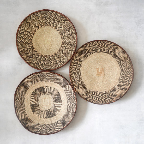 DATONYE Handmade African Binga/Tonga Tribal Wall Baskets Decor