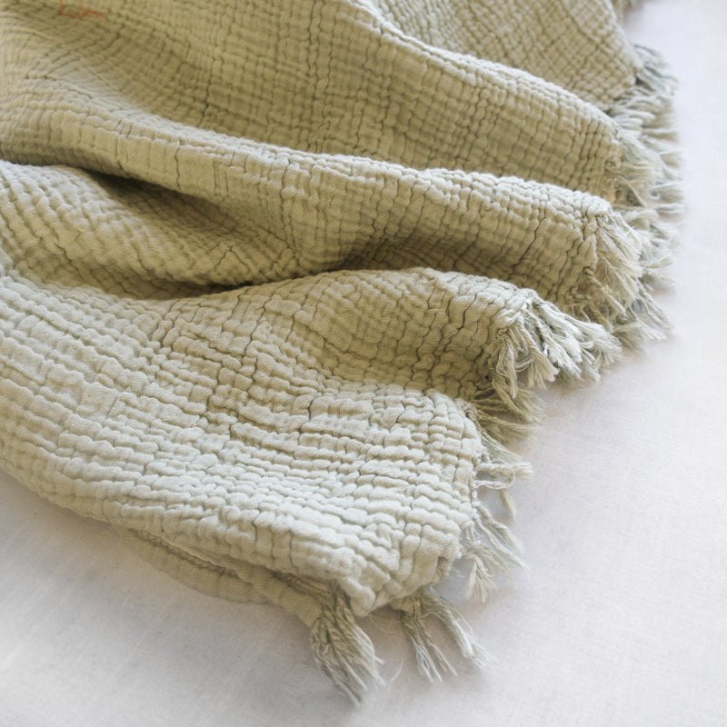 KOSI-4 Layer Gauze Muslin Throw Blanket/ Bedcover
