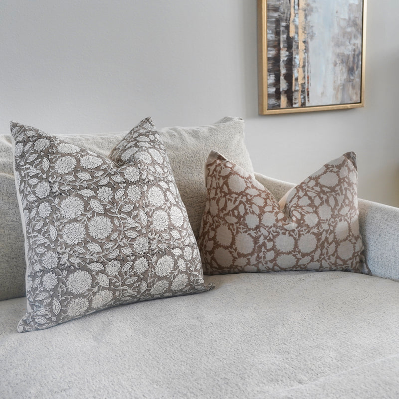 KEHINDE- Indian Hand Block Linen Pillow cover