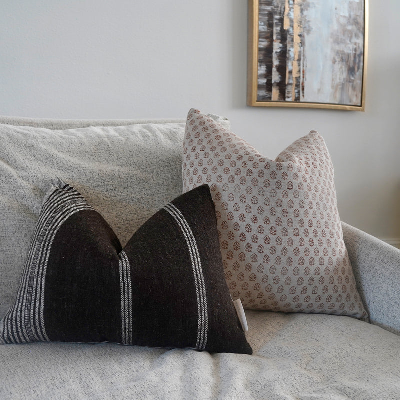AYO- Indian Hand Block Linen Pillow cover