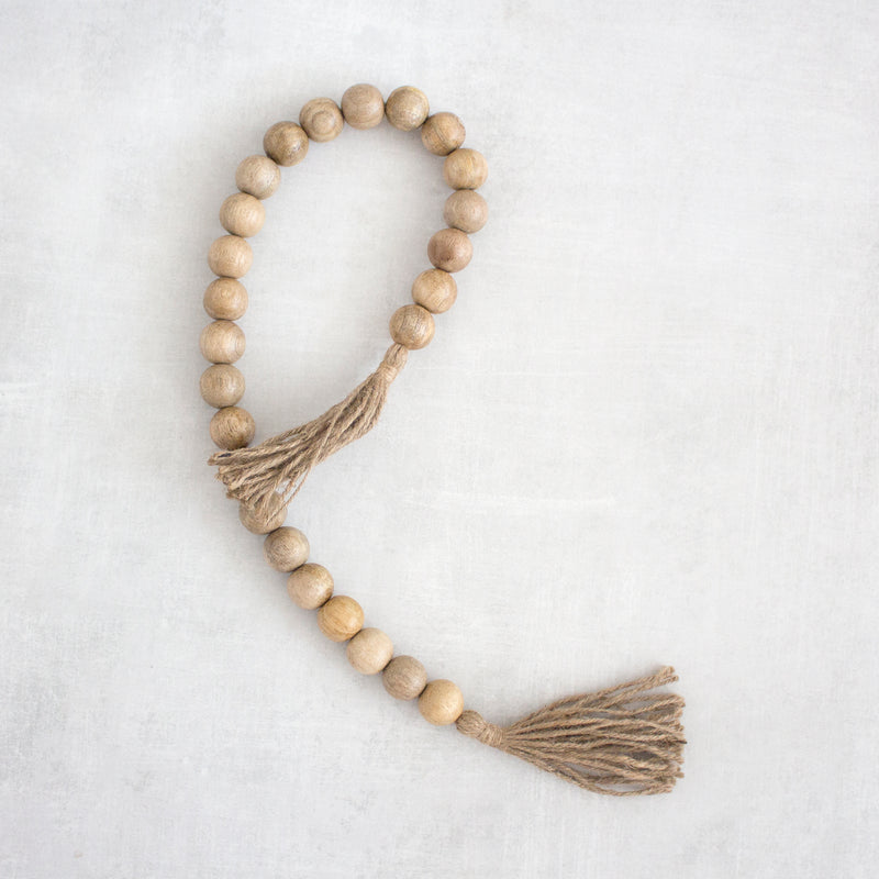 #2 Wooden Bead Garland with Tassels